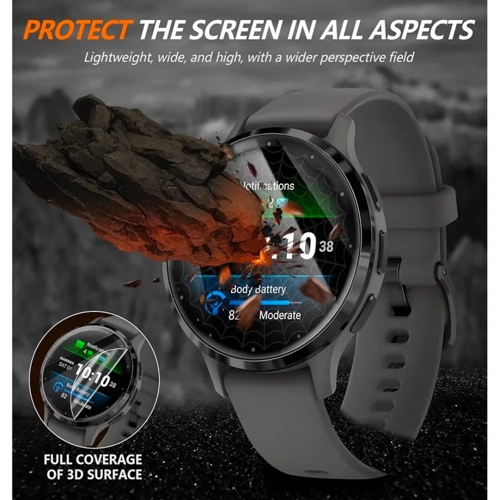 Suoman 6-Pack Screen Protector for Garmin Venu 3S 41mm TPU HD Clear Film